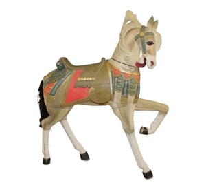 Antique hand carved carousel horse