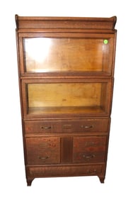 Antique Weis Barrister Bookcase w/file drawers, 5 section
