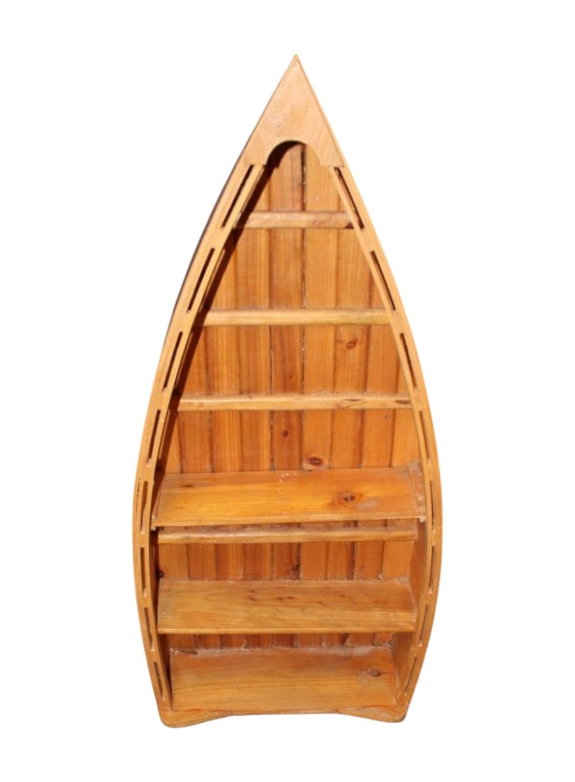 Cool boat form mixed woods and pine bookshelf (1 of 3)