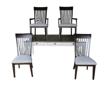 5pc country farm style distressed dining set