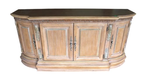 Contemporary carved maple fitted buffet