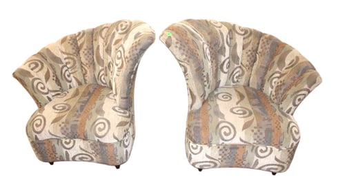 Match pair modern channel back chairs