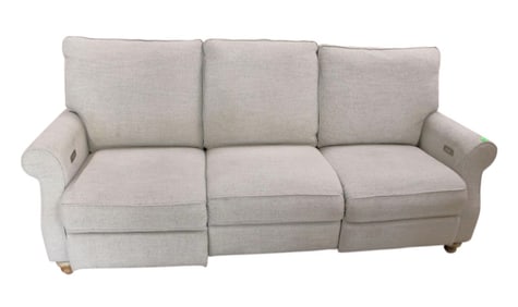 Contemporary upholstered double recliner