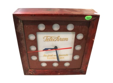 Semi antique Telechron Electric advertisement clock