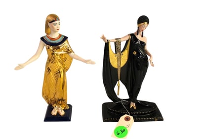 2 Franklin Mint porcelain figures