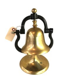 Brass ships style bell on stand