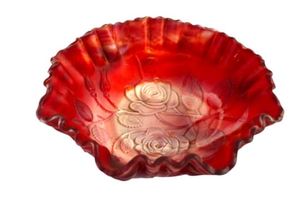 Imperial multi swirl color fluted bowl