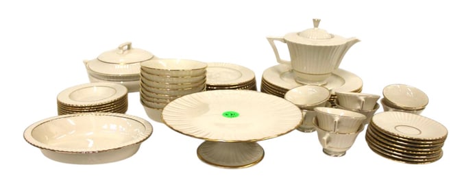 58 pcs Citation Gold Lenox dinnerware and accessories.