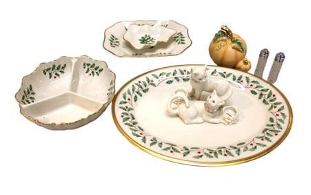 7 pieces of Lenox, mixed