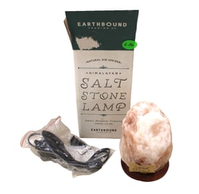 Earth Bound Himalayan salt stone lamp in box