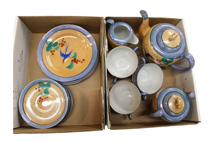 Vintage Asian decorated 20 piece tea set