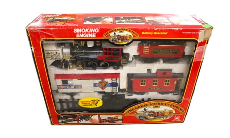 New Bright Great American Express Train Set in box