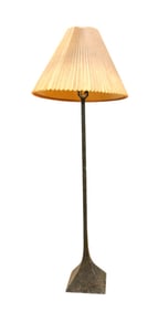 Mid Century hammered metal pole lamp