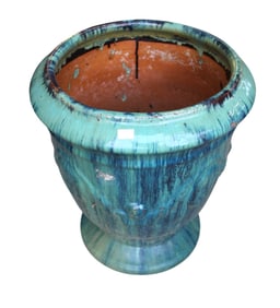 Clay glaze 17" round planter