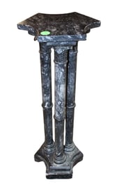 Black marble 3 column pedestal