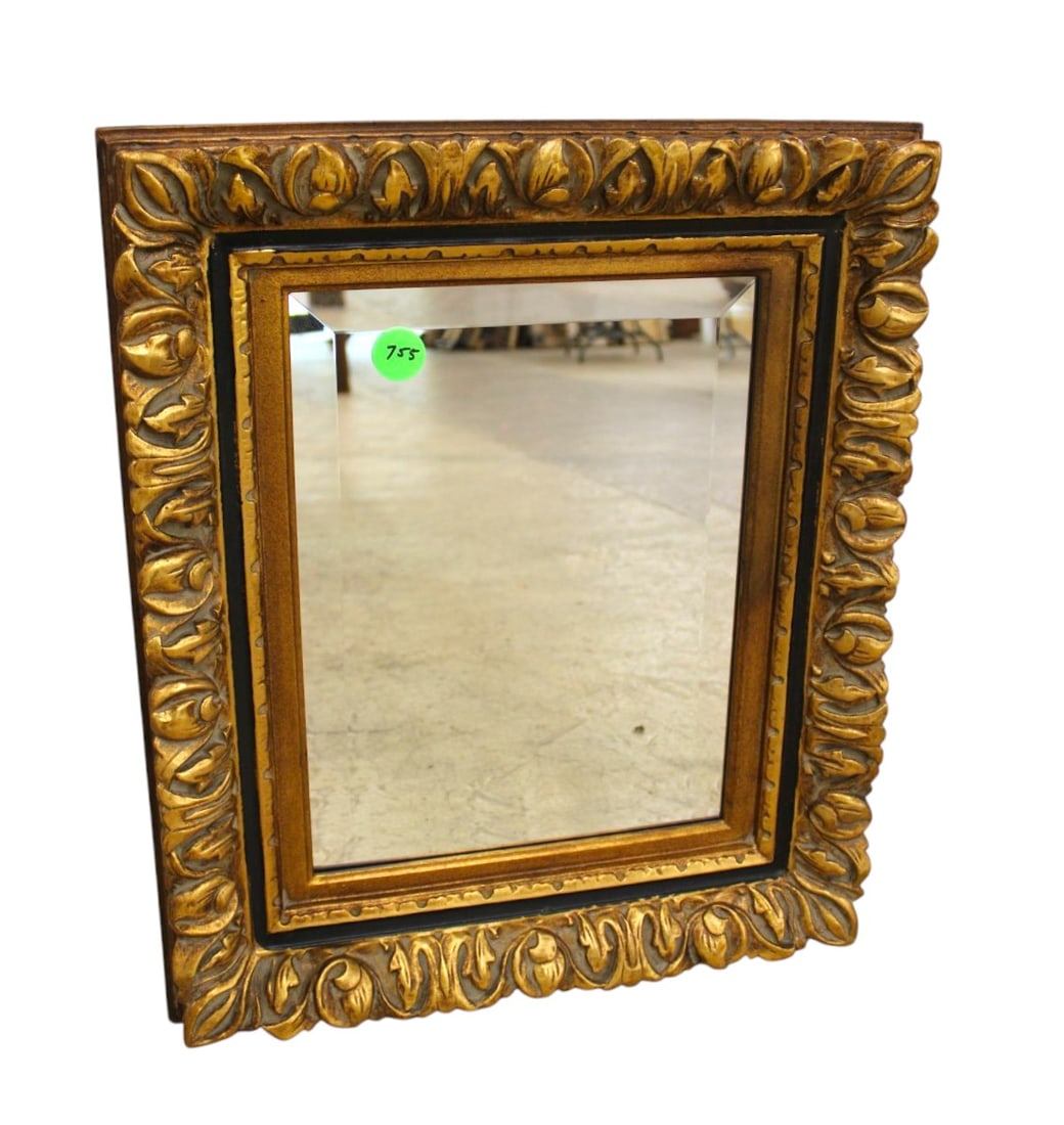 Nice carved frame beveled glass  mirror (1 of 3)