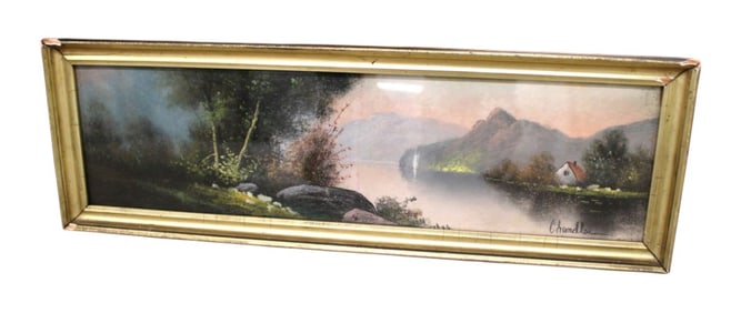 Chandler watercolor print in antique frame