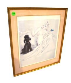 Framed print signed Luis Icart