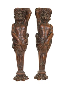 PR antique figural man in the mountain RJ Horner