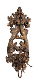 Heavily carved wall sconce candelabra