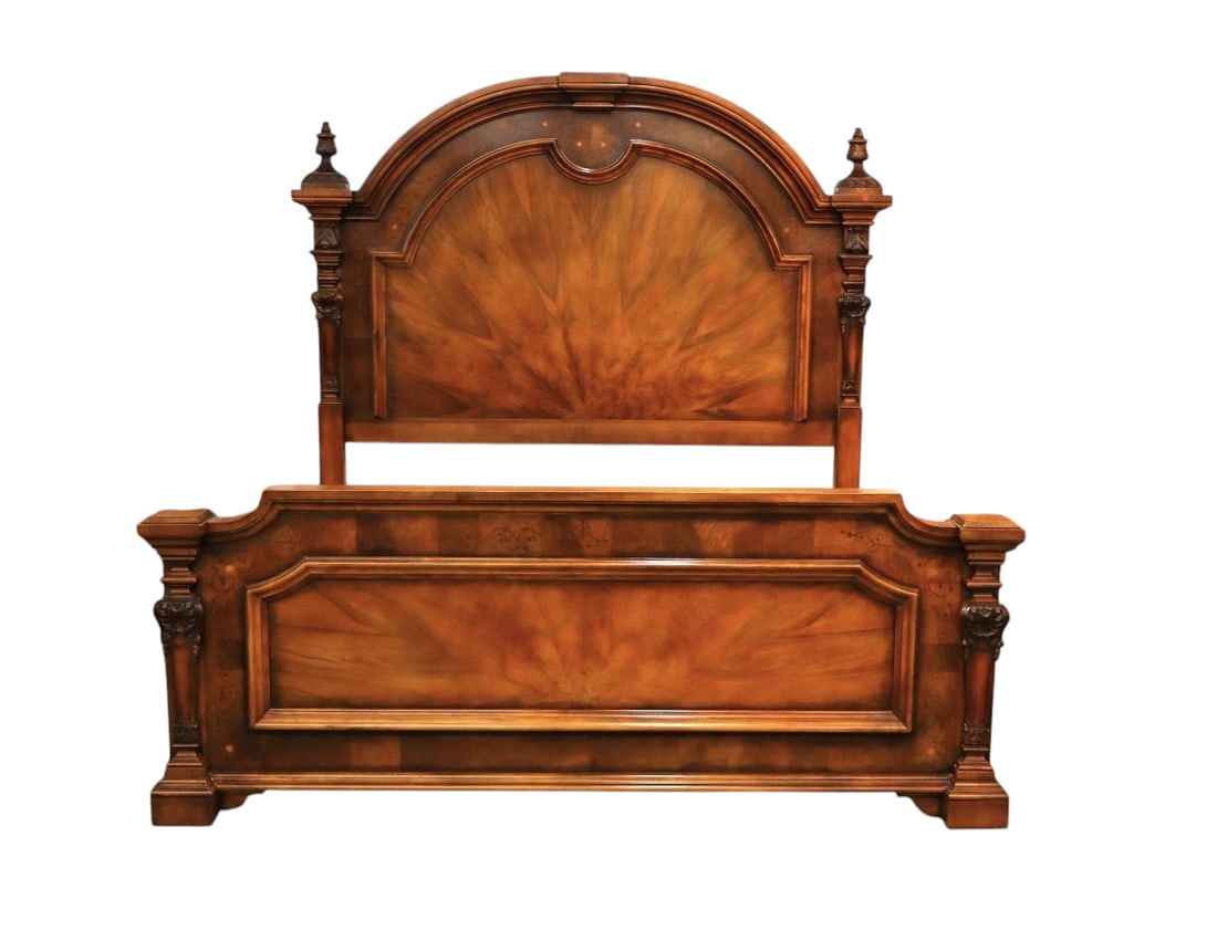 Impressive quality Henredon inlaid king size bed (1 of 11)
