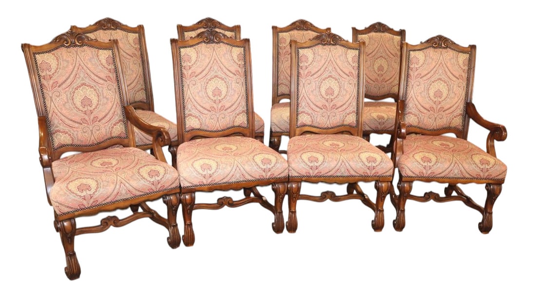 Beautiful Henredon Set 8 Mahogany Dining Chairs (1 of 9)