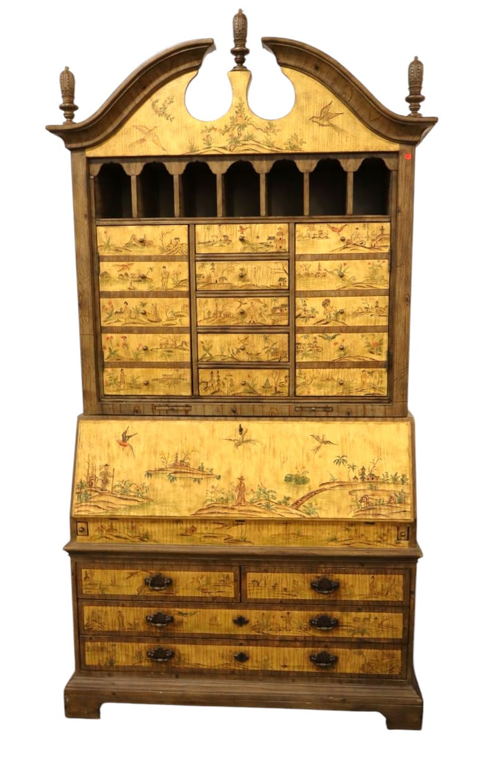 Awesome chinoiserie fitted  interior secretary desk (1 of 8)
