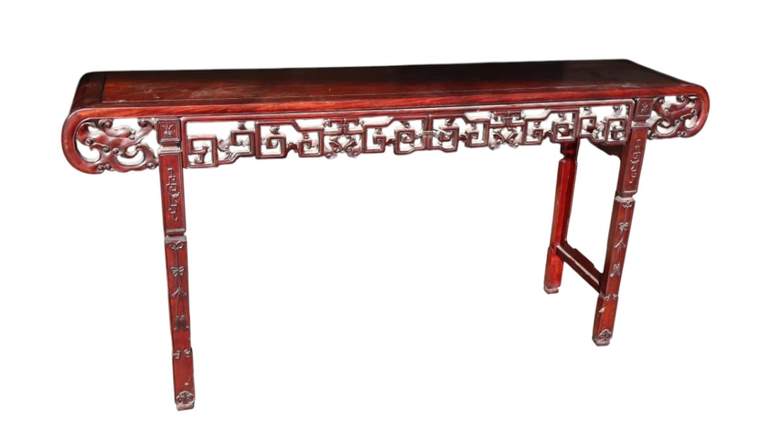 Vintage Asian hardwood carved altar table (1 of 6)