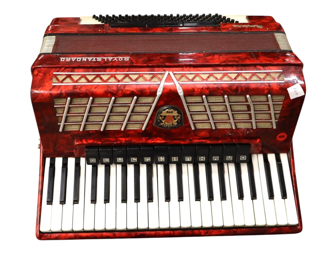 Vintage Royal Accordion in sapphire red finish.: Vintage Royal Accordion in sapphire red finish.