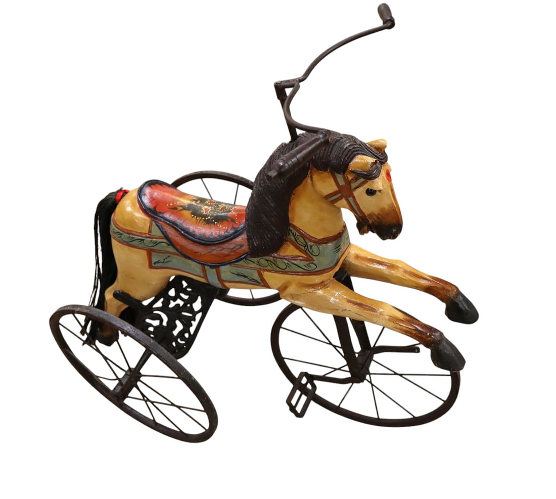 Vintage hand painted riding horse tricycle (1 of 7)