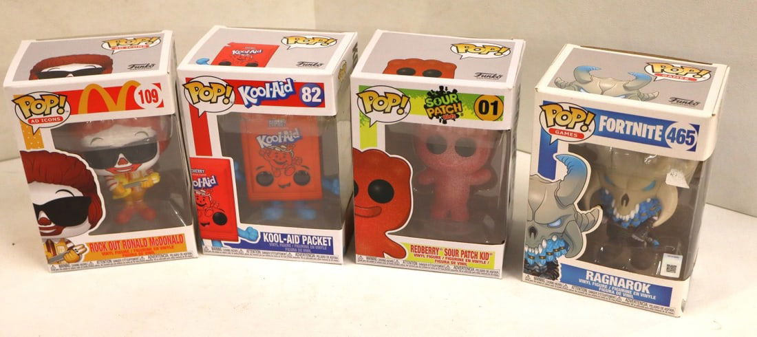 4 Funko Pop collectible ad figures original packaging (1 of 2)