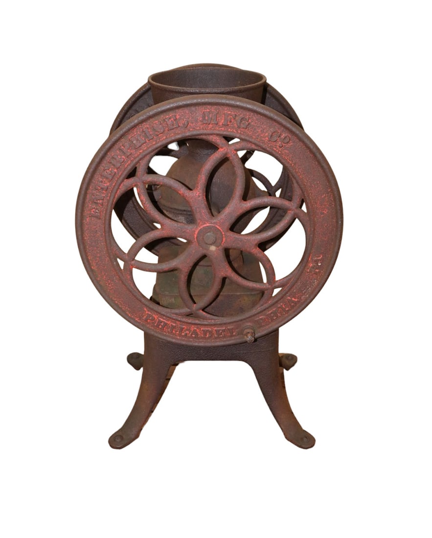 Antique CI Enterprise coffee grinder on stand (1 of 4)