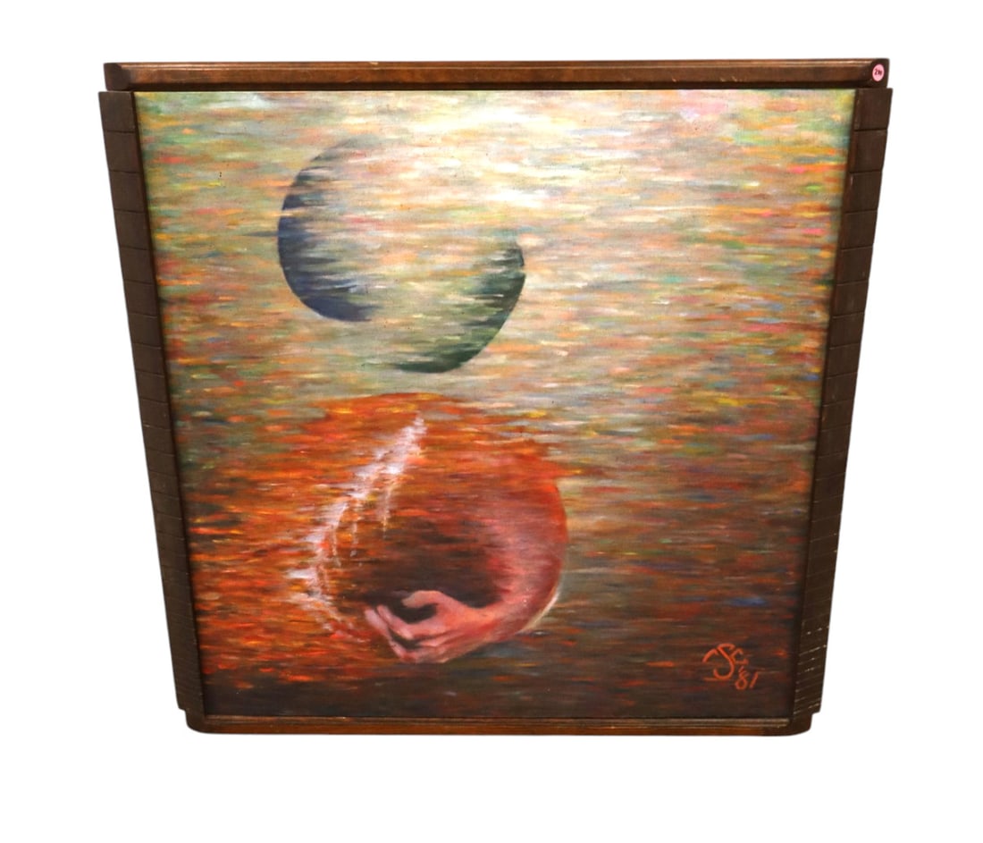 Modern oil on canvas titled Ghitah sg. Rusty Cook (1 of 3)