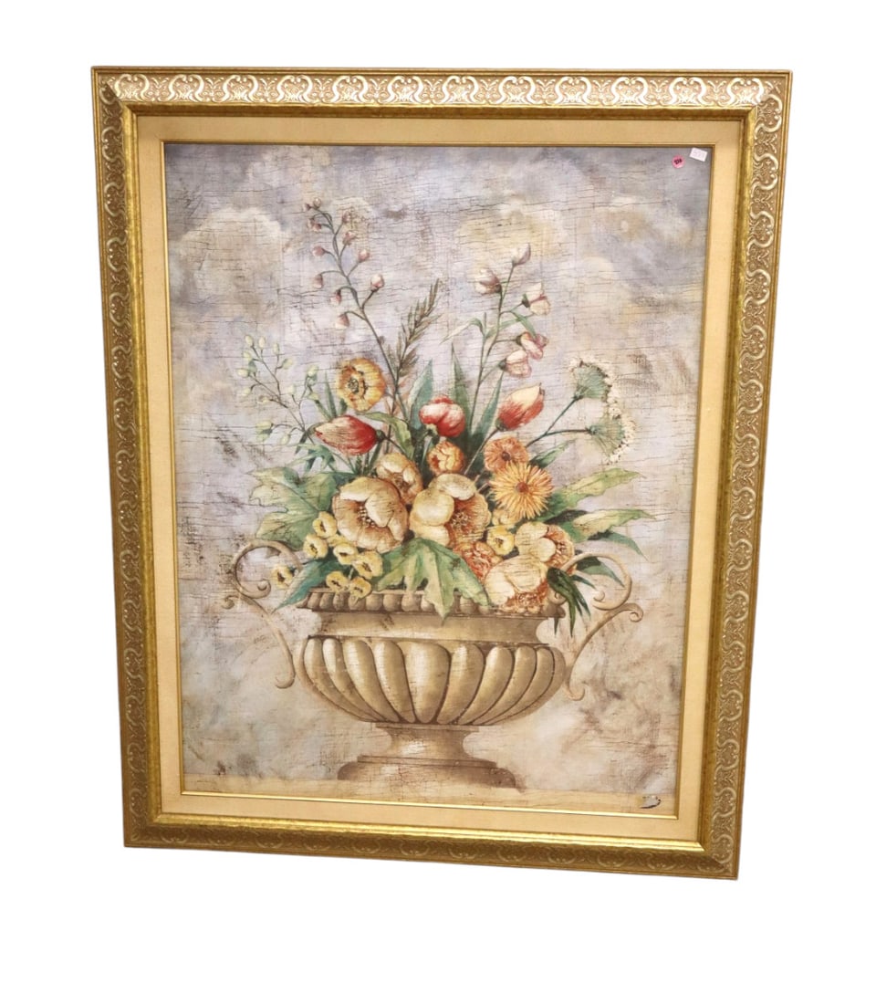 Large framed designer print of still life of flowers (1 of 4)