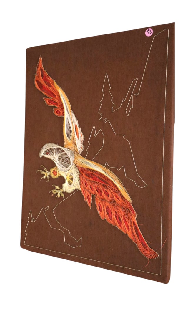 Mid Century Modern string art eagle unframed (1 of 1)