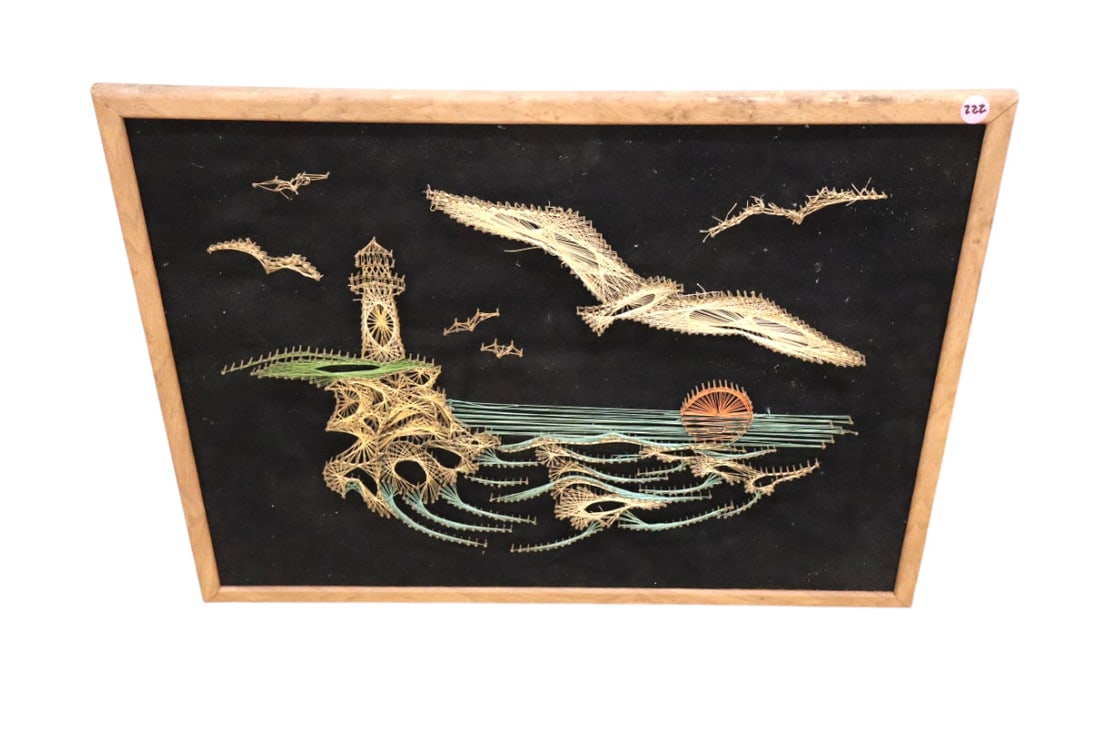 MCM lighthouse and seagulls string artworks (1 of 1)
