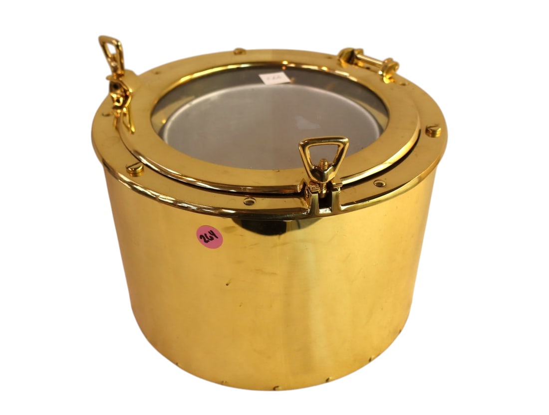Vtg mid-century ships porthole ice bucket (1 of 4)