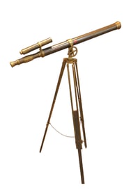 Victor VV-VI 269057F brass telescope on tripod base