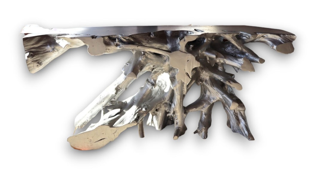 MidC free form console table poss. Cast Naturals, Phillips (1 of 3)