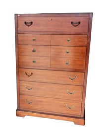 Vtg National Mount Airy solid mahogany high chest