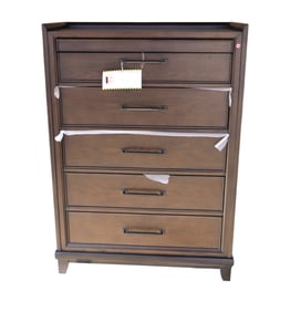 Like new contemporary high chest w/pop out leaves