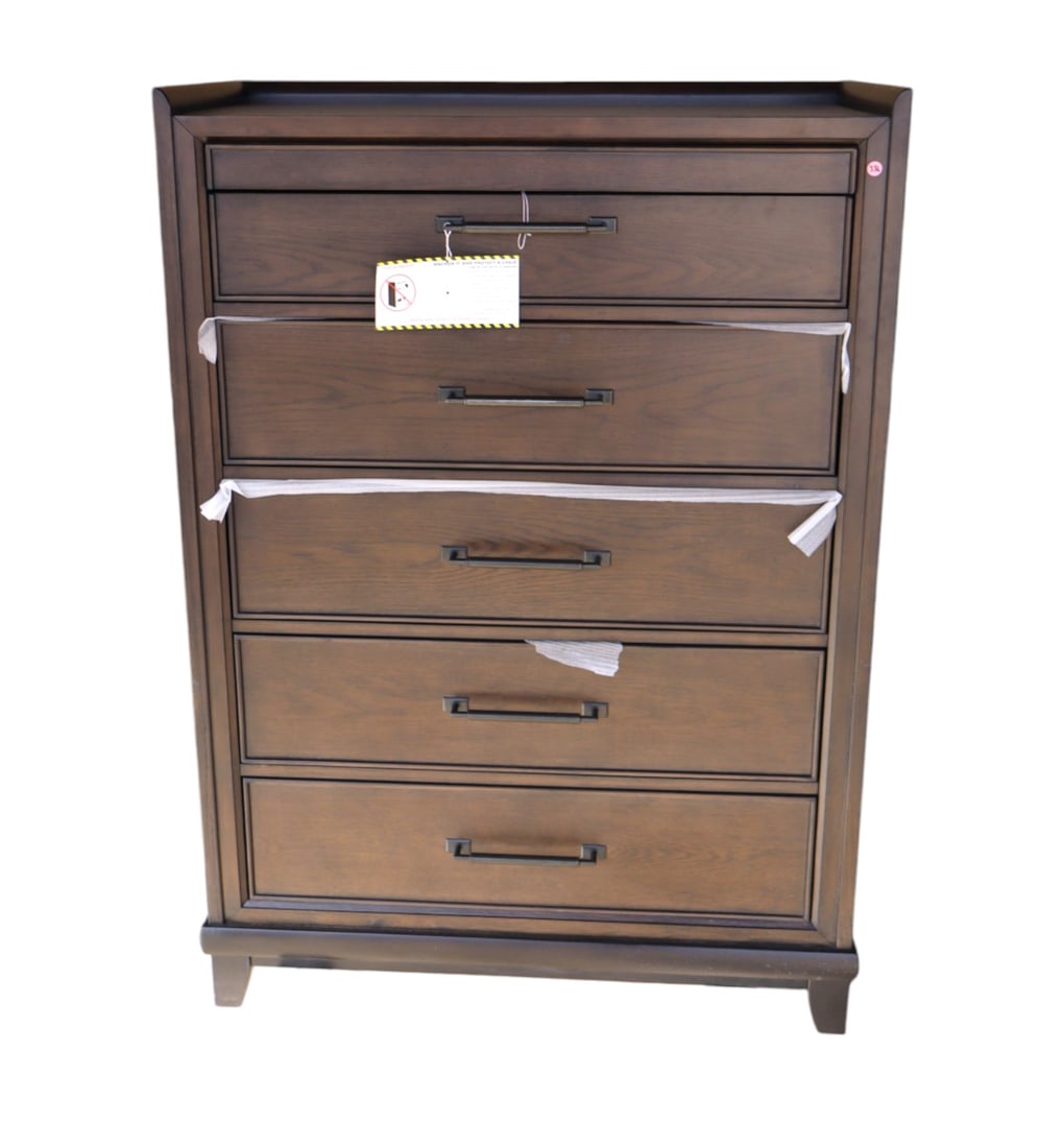 Like new contemporary high chest w/pop out leaves (1 of 7)
