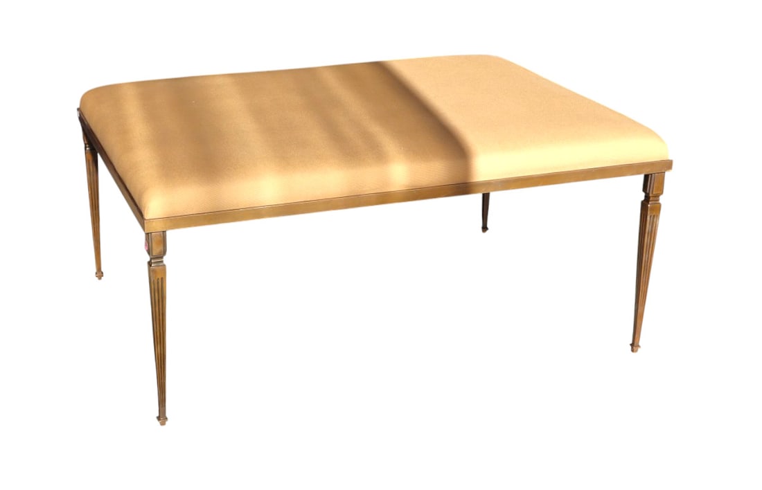 Bronze base over-sized regency style ottoman/bench (1 of 4)
