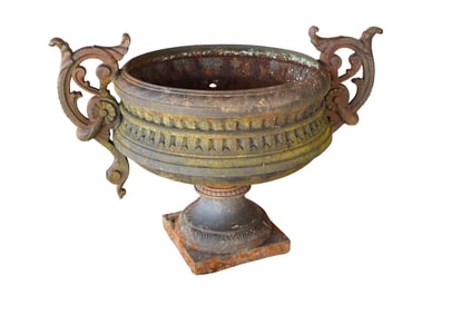 Fantastic impressive CI antique garden urn REMPPIS