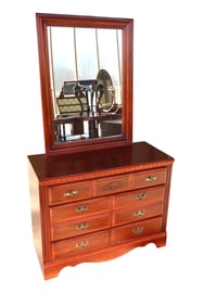 Contemporary laminated top dresser with  mirror