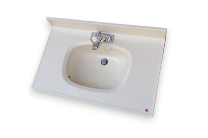 31" bathroom cultured marble top sink faucet