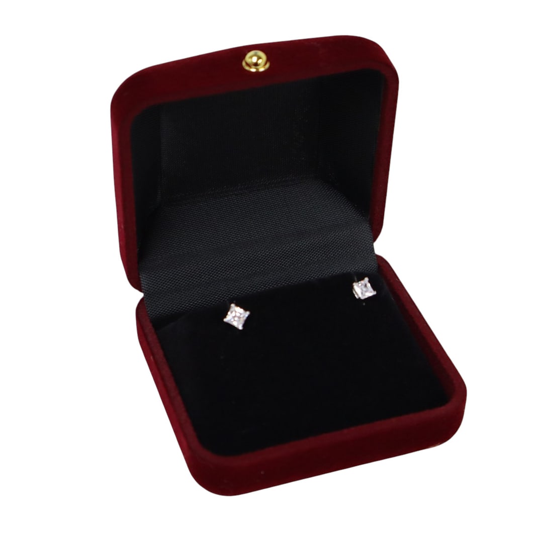 White sapphire .79ct earring in s/s (1 of 6)