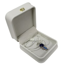 Gorgeous natural sapphire 3ct, opal, topaz pendant