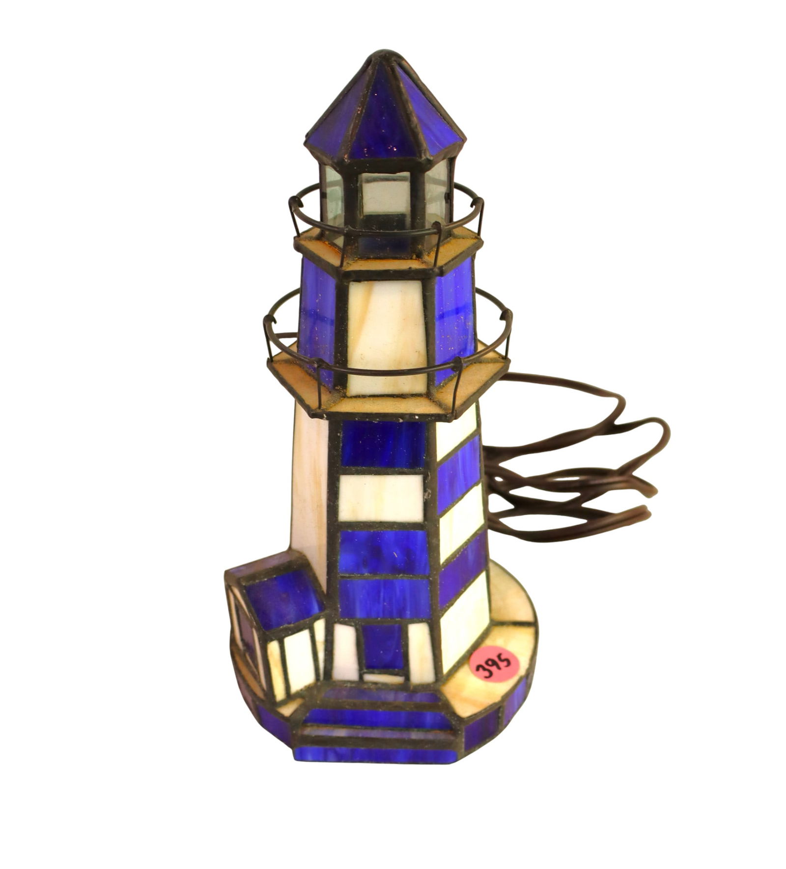 Lead glass light house style lamp (1 of 3)