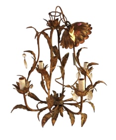 Vtg FR style metal chandelier